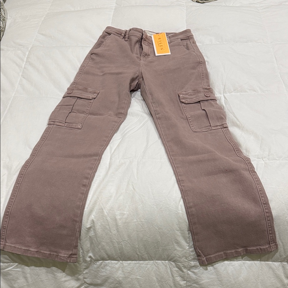 Women's Cargo Jeans in Brown